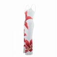 thumbnail image 4 of Womens Floral Maxi Dress Summer 2025 Spaghetti Strap Slip Bodycon Mesh Beach Vacation Dresses White L, 4 of 8