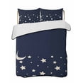 thumbnail image 2 of Modern Twin XL Size Down Alternative Comforter, Lightweight Comforter Quilt Bedding Set with Pillow Shams Japanese Style Minimalist Moon Stars Blue All Seasons Bed Comforter Duvet Insert 68"x98", 2 of 7