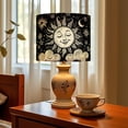 thumbnail image 6 of Linen Drum Lampshades Boho Sun Moon Aesthetic Black Dark Spiritual Mystic Burning Clouds 13"x13"x10" Light Shade for Table Lamps Floor Lamp Shades Lampshade Replacement Assembly Required, 6 of 8