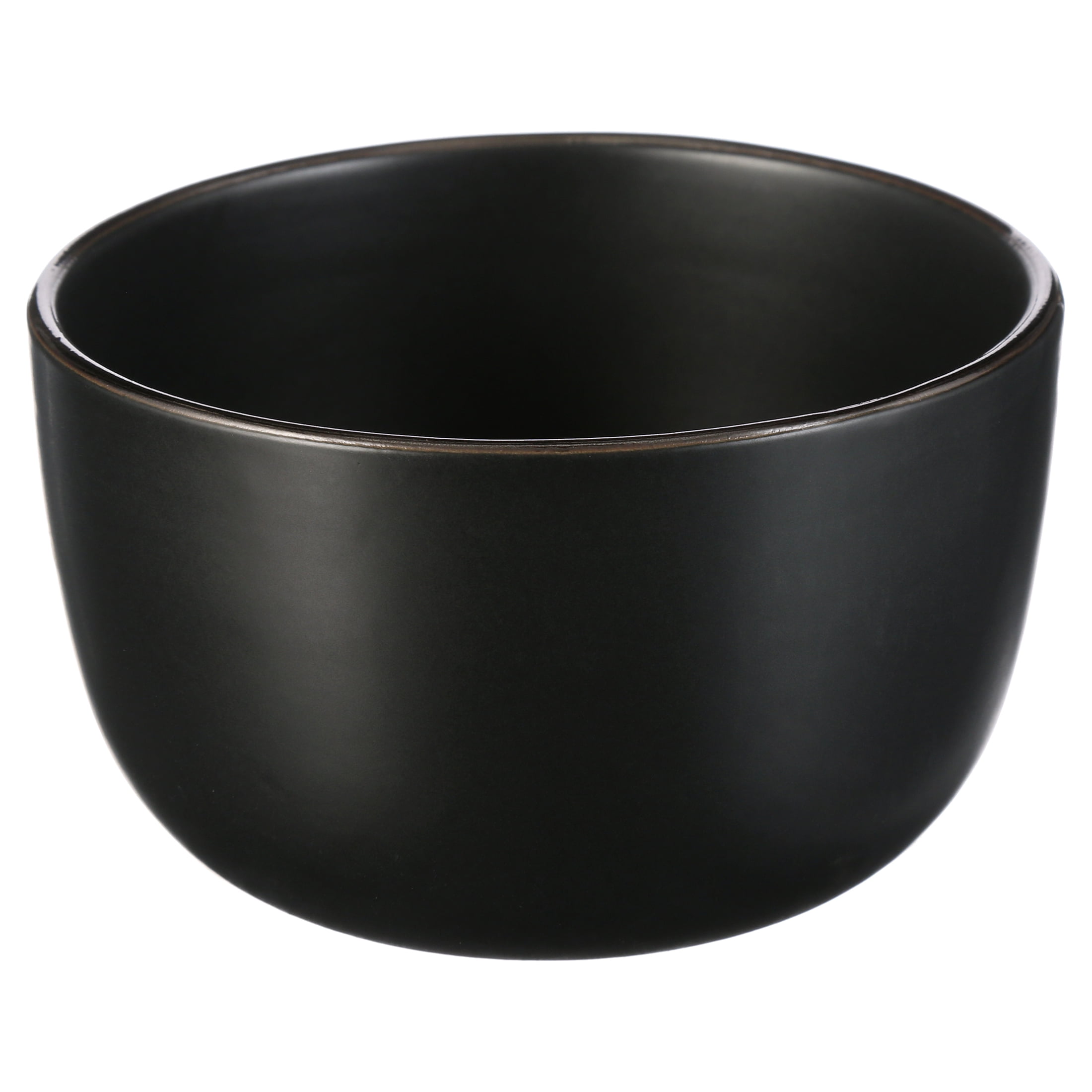 Thyme & Table Dinnerware Black Onyx Stoneware Round Bowls, 4 Pack