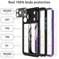 thumbnail image 3 of Casetego For iPhone 17 Pro Max Case,IP68 Waterproof 16FT Underwater Military Dustproof Shockproof Rugged with Built-in Screen Protector Full Protect Phone Cover with Lanyard,Purple, 3 of 9