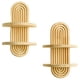 thumbnail image 1 of 2 Estantes de Madera para Pared, Estilo Bohemio, Decoración para Sala de Estar y Baño., 1 of 5