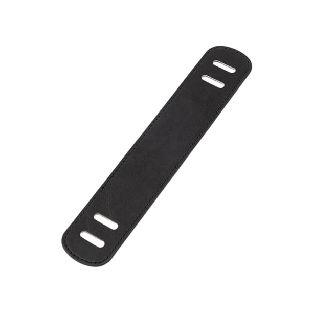 Almohadilla de cuero para correa de hombro, gruesa, ancha, con fijación para asa, para bolsos y carteras. negro S