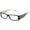 Black, variant on Clear Frame Square Comfortable Flat Top Fashion Glasses