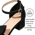 thumbnail image 4 of CHICVOMEY Women's Block Heel Dress Sandals Comfortable Open Toe Ankle Strap Low Chunky Heels with Bow Knot for Special Occasions Party Wedding&Daily Wear, 4 of 8