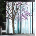 thumbnail image 4 of Ambesonne Autumn Shower Curtain, Lonely Tree Leaves Woods, 69"Wx70"L, Almond Green, 4 of 5