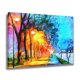 thumbnail image 2 of Póster de lienzo con pintura al óleo de farolas y árboles, decoración de dormitorio, paisaje deportivo, decoración de oficina, regalo, estilo marco, 12 x 18 pulgadas (30 x 45 cm), 2 of 8