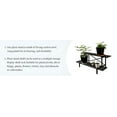 thumbnail image 5 of Zhongma 45.67 in x 17.5 in x 14 in 2-Tier Black Metal Plant Stand with Rustproof, 5 of 6