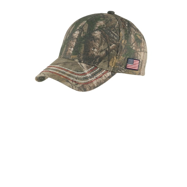 Gorra de camuflaje Port Authority® Americana con costuras en contraste C909 Puerto & Compañía C909