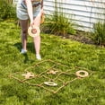 thumbnail image 2 of Tic Tac Toss - Wooden Yard Game with Rope Grid, 8 X & O Pieces - Giant Lawn Games for Backyard, Camping, Family, & Tailgating Parties - Team Indoor / Outdoor Tic Tac Toe Activities for All Ages, 2 of 8
