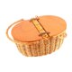 thumbnail image 2 of Cesta Tejida Para Picnic, Cesta De Mano De Mimbre Portátil Duradera, Cesta De Fruta Rústica Con Tapa Para Salida Al Aire Libre, 2 of 8