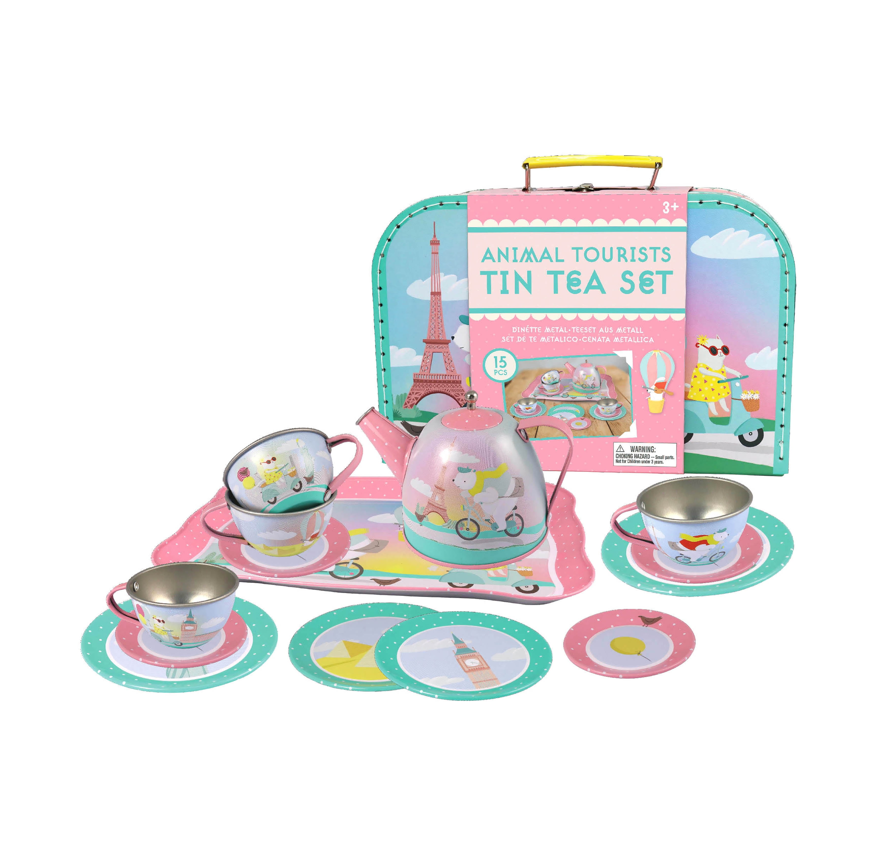 kids tin tea set