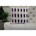 thumbnail image 2 of Simply Daisy, 16 x 16inch, Bowling Pins, Geometric Print Pillow, Red, 2 of 2