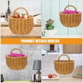 thumbnail image 2 of Juego de cesta de almacenamiento tejida colgante, cesta decorativa de pared, organizador de almacenamiento para ajo y jengibre, 1 Juego, 2 of 8
