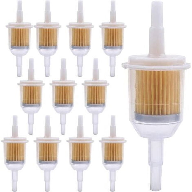 12 piezas de filtro de carburante de 6mm/8mm, filtro de esencia universal, filtro de gasoil, filtro líquido de esencia para tondeuse à gazon, moto, scooter, ciclomotor, ciclomotor diésel