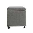 thumbnail image 3 of GDF Studio Bellane Contemporary Fabric Upholstered File Storage Ottoman, Gray and Black, 3 of 6