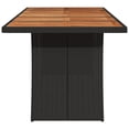 thumbnail image 5 of vidaXL Patio Table with Acacia Wood Top Black 94.5"x35.4"x29.5" Poly Rattan, 5 of 10