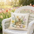 thumbnail image 6 of HuiXinOu Easter Decorative Pillow, Bunny and Chick Patterned Egg Print Cushion, Soft Comfortable Throw Pillow, Suitable for Sofa, Bedroom, Living Room Holiday Decoration, 6 of 6