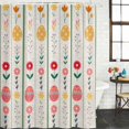 thumbnail image 2 of Spring Easter Shower Curtain, Waterproof Shower Curtains for Bathroom, Green Pink Yellow Eggs Floral Botanical Washable Fabric Bathtub Curtain Set Bath Decor with 12 Hooks Extra Long 72"x96", 2 of 8