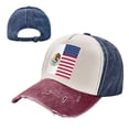 thumbnail image 7 of Men Women America Mexican Flag Distressed Twill Cotton Baseball Cap Vintage Adjustable Dad Hat, 7 of 7