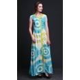 thumbnail image 3 of Bimba Tie-Dye Women V Neck Sleeveless Front Slit Casual Maxi Printed BohoÂ&nbsp;Dress-XX-Large, 3 of 5