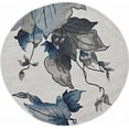 thumbnail image 1 of homeroots home decor 374427 66" X 66" Ivory Blue Polyester Rug, 1 of 1
