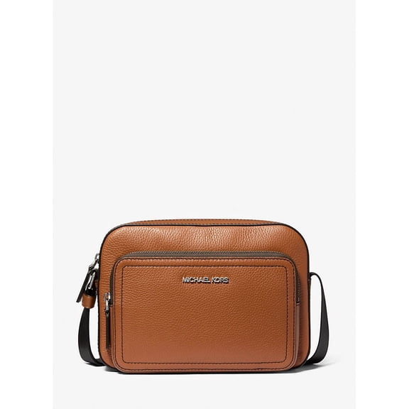 Michael Kors Outlet Cooper Pebbled Leather Utility Crossbody Bag - Luggage