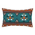 thumbnail image 3 of ZNDUO Rectangular Plush Cushion Cover, Retro Southwestern Traditional Pattern Non-Pilling Hidden Zip Bedroom Sofa Pillowcases, 16"x24", 3 of 8