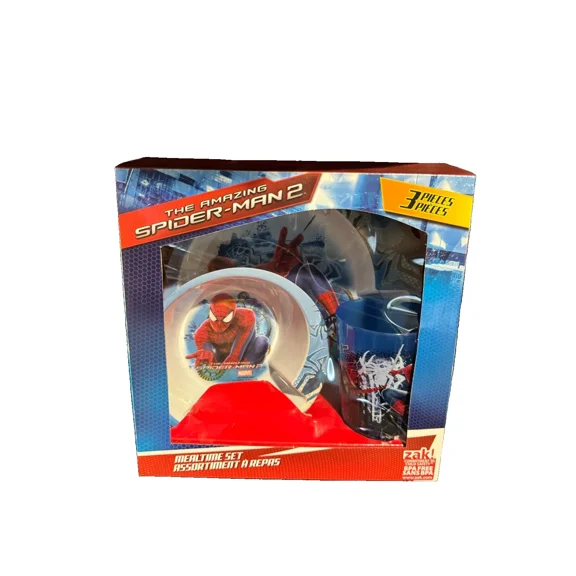Marvel Spiderman 3 pc Kids Play set -Bowl & Cup