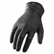 Ni-Flex Disposable Powder & Latex Free Nitrile Gloves, Large, Black, 100/Box