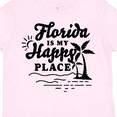thumbnail image 4 of Inktastic Florida is My Happy Place with Palm Trees Boys or Girls Toddler T-Shirt, 4 of 5