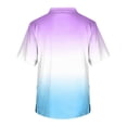 thumbnail image 5 of Domuza Men Scrub Top Tie-Dye Gradient V Neck Short Sleeve Nursing Uniform Relaxed Fit Soft Comfy Medical Scrub Tops with 3 Pockets Multicolor L, 5 of 5