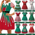 thumbnail image 2 of Vestido de Navidad para mujer, vestidos grandes con estampado de Papá Noel de invierno, vestido de fiesta de Navidad Vintage de los años 50 y 60, bata Rockabilly, 2 of 4