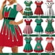 thumbnail image 2 of Vestido de Navidad para mujer, vestidos grandes con estampado de Papá Noel de invierno, vestido de fiesta de Navidad Vintage de los años 50 y 60, bata Rockabilly, 2 of 5