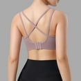 thumbnail image 5 of Women's Sexy Large Size Integrated High Strength Shockproof Yoga Running Fitness Sports Bra Sports Bra Non Removable Pads One Shoulder Bras for Women Sports Bra Padded Athletic Sports Bra Wireless, 5 of 8