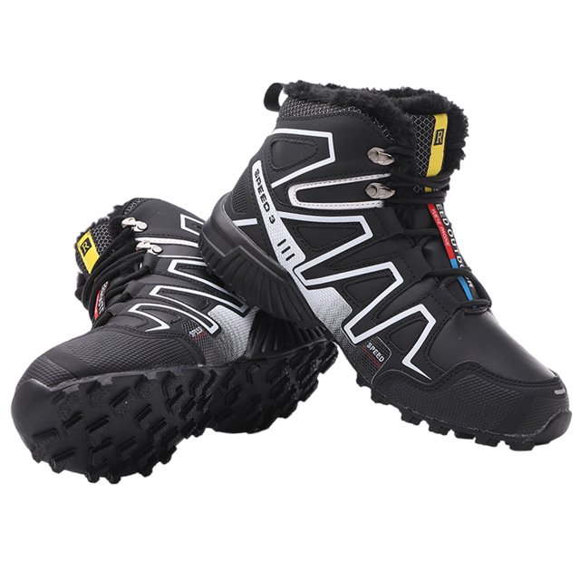 Zapatos de senderismo Zapatillas casuales para hombre PU transpirable para otoño invierno (45) Blanco