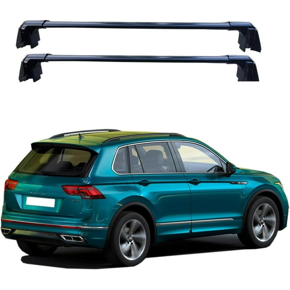 ROKIOTOEX  Coyote Roof Rack Crossbars for 2018-2025 Tiguan Black Crossbars