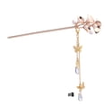 thumbnail image 3 of Bridal Ancient Style Fashion Butterfly Tassel Chinese Plate Hair Fork Tassel Hairpin Hair Accessories Pearl Hair Sticks SILVER A, 3 of 8