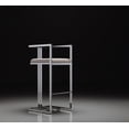 thumbnail image 5 of Pasargad Home Luxe Faux Leather Bar Stool Taupe, 5 of 6