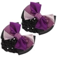thumbnail image 3 of MasteelfCA 2 Pcs Filet à Cheveux Nœud Papillon Professionnel pour Femmes Chignon pour Hôtesse Employé de Banque, 3 of 7