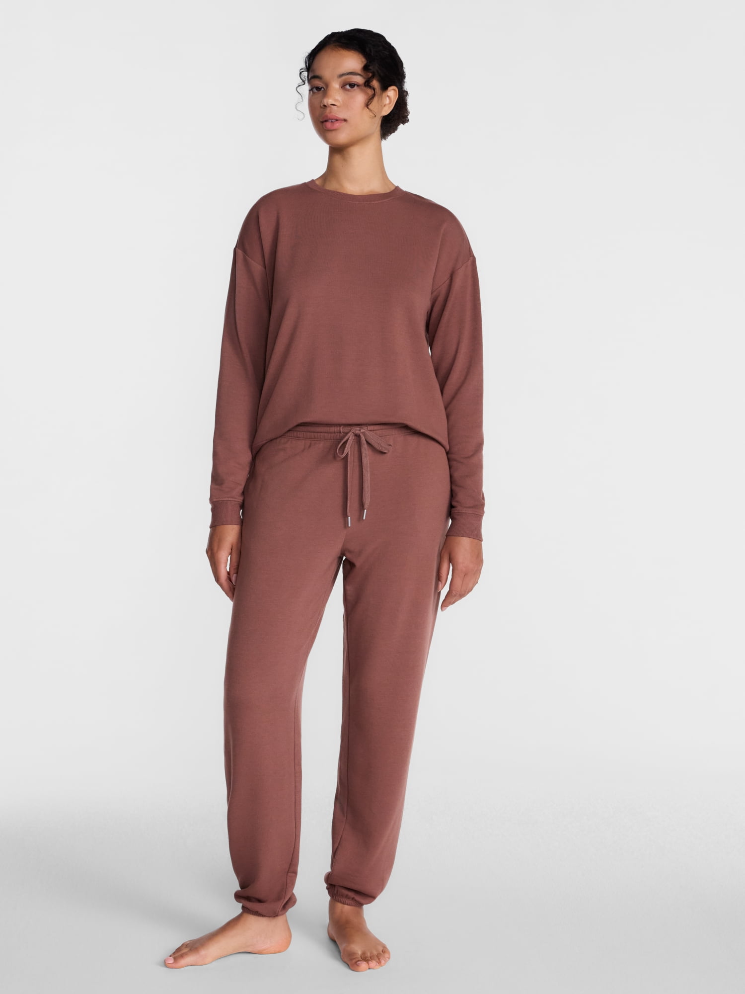 Joyspun Women's Fleece Sleep Pull On Jogger, Sizes XS to 3X