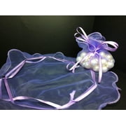 Round Lavender Organza Pouches Round Cut (24 Pieces)