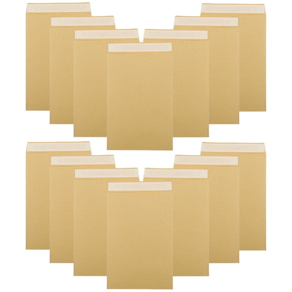100Pcs Self Adhesive Kraft Paper Envelopes for Money Storage Light Brown Account Use