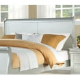thumbnail image 3 of Louis Phillippe Eastern King Bed 1pc Sleigh Panel Bed Platinum Finish Classic Wooden Furniture, 3 of 6