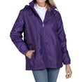 thumbnail image 4 of totes Womens Rain Jacket with Hood Rain Coat for Women Waterproof Womens Coats, Plum, Large, 4 of 7