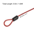 thumbnail image 2 of Uxcell 2.5mmx0.5m Coated Security Steel Cable Luggage Lock Wire Rope Double Loop Red 2 Pack, 2 of 5