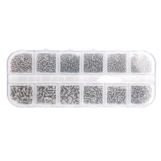 Oubit Vis Filetée 1200pcs Vis Autotaraudeuse en Acier au Carbone Vis Autotaraudeuse Élégante et Moderne