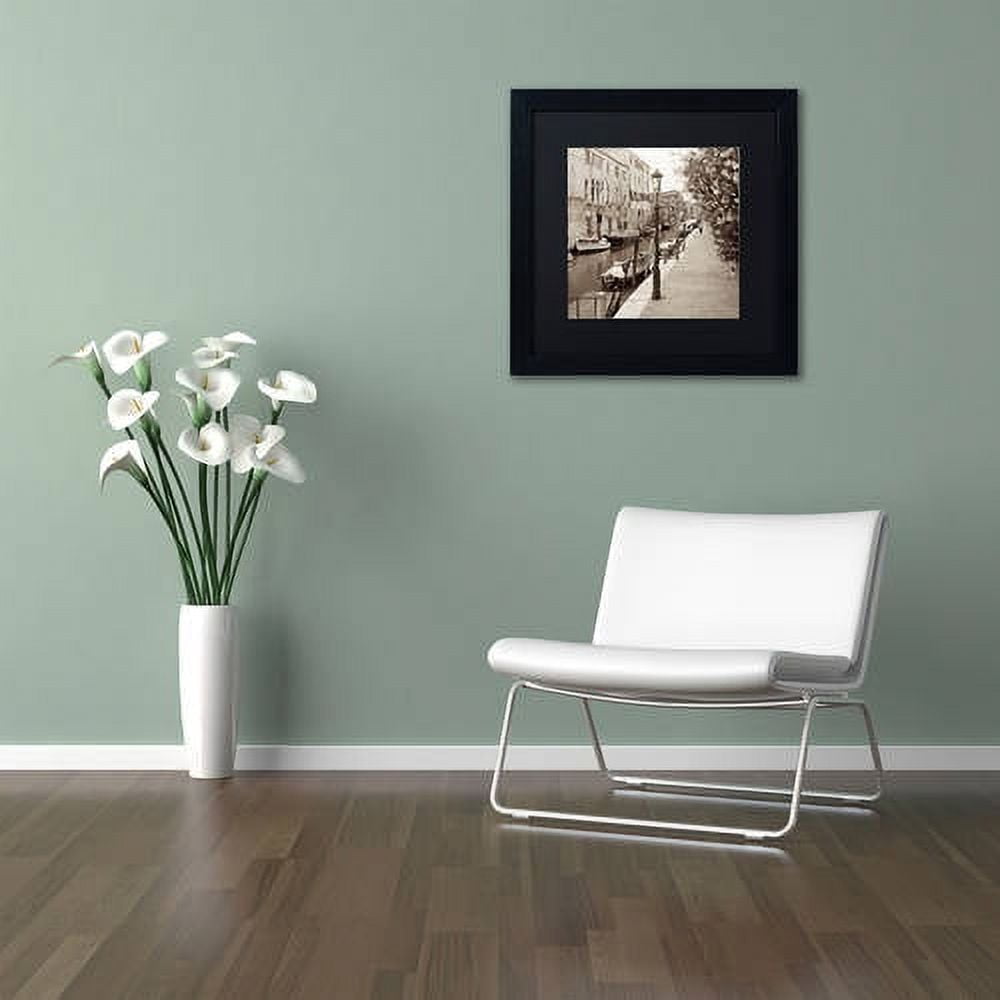 Trademark Fine Art "Venezia V" Canvas Art by Alan Blaustein, Black Matte, Black Frame