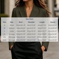 thumbnail image 3 of Guieoi Fall Blazer for Women Long Sleeve Cropped Notched Lapel Hidden Buttons Business Casual Office Jacket with Shoulder Pads And Lining Green S, 3 of 7