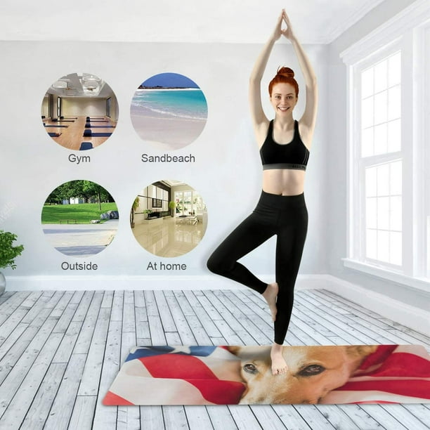 Moisture Absorbing Non Slip Fitness Pilates Yoga Mat Slimming